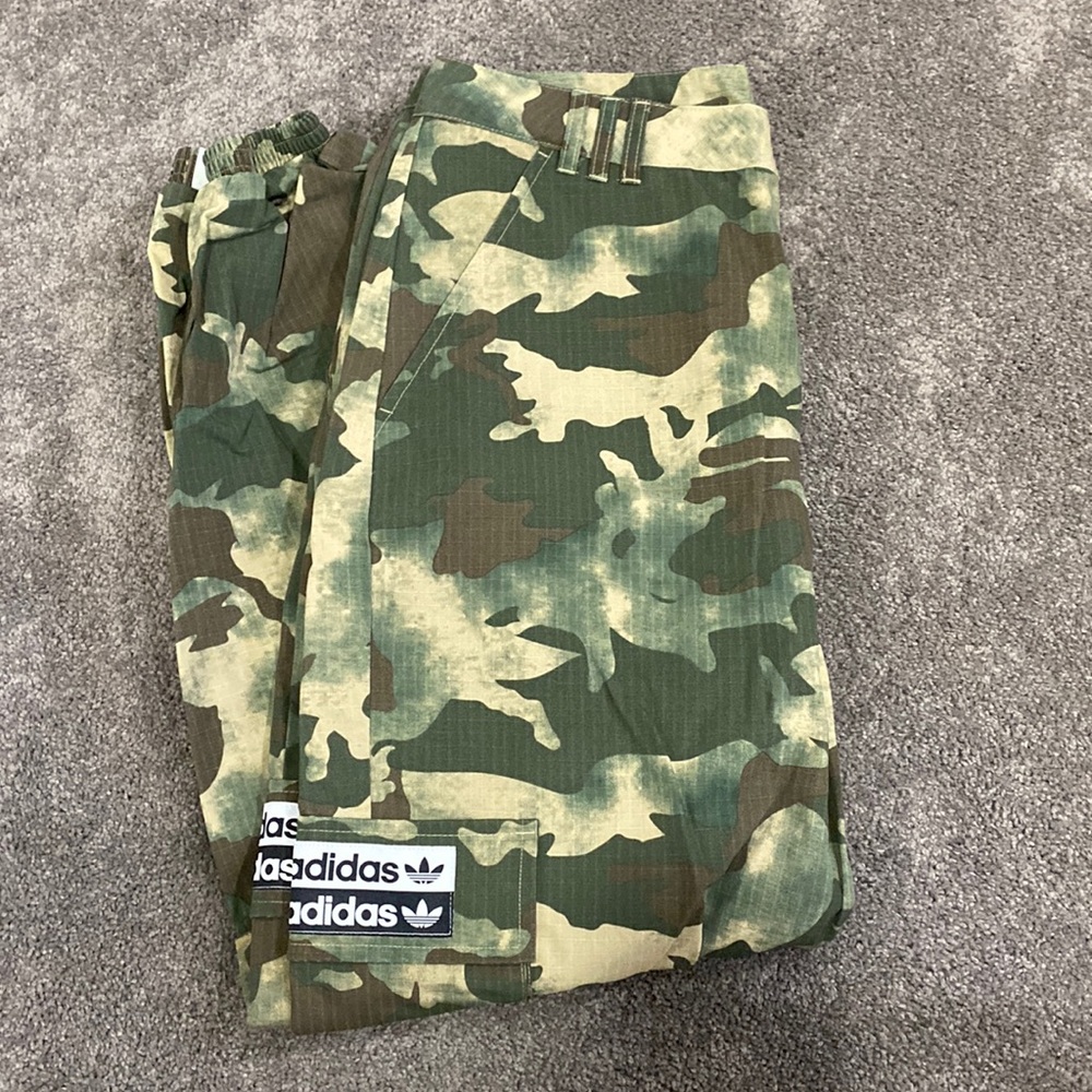 Adidas ripstop camo joggers